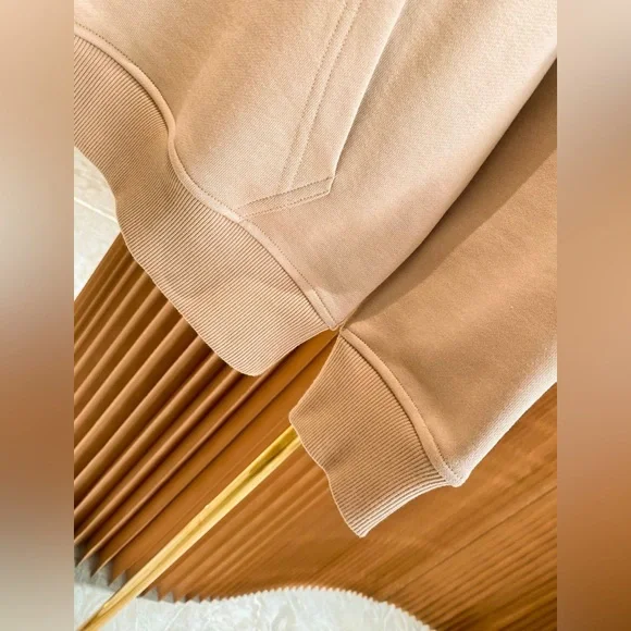 Burberry Beige Hoodie with Plaid Hood